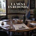 La mesa es redonda