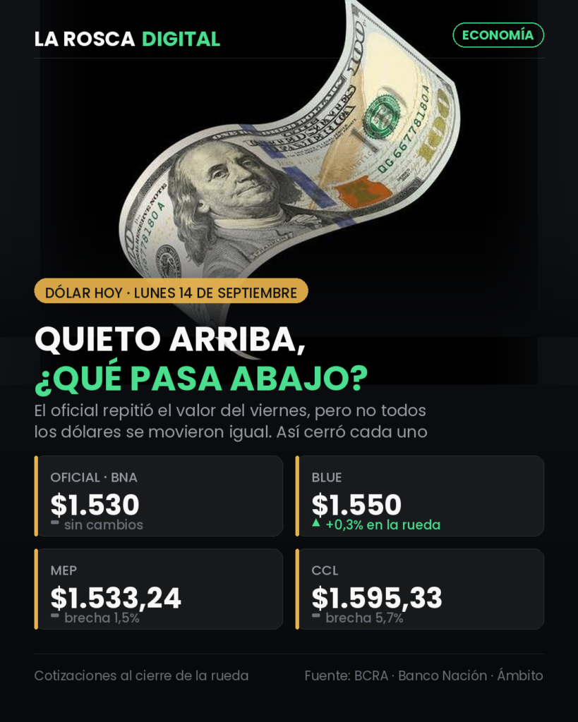 El dólar oficial no se movió un peso. La pregunta es qué pasó con el resto (imagen 2)