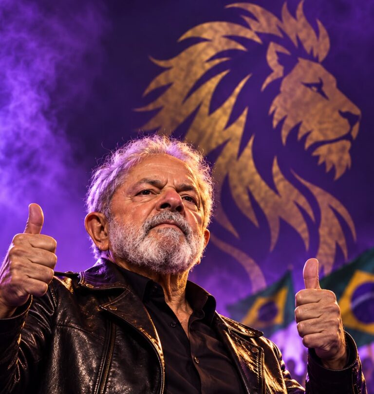 Ilustración de Lula con un león de fondo, nota sobre la elección brasileña y su impacto en Milei