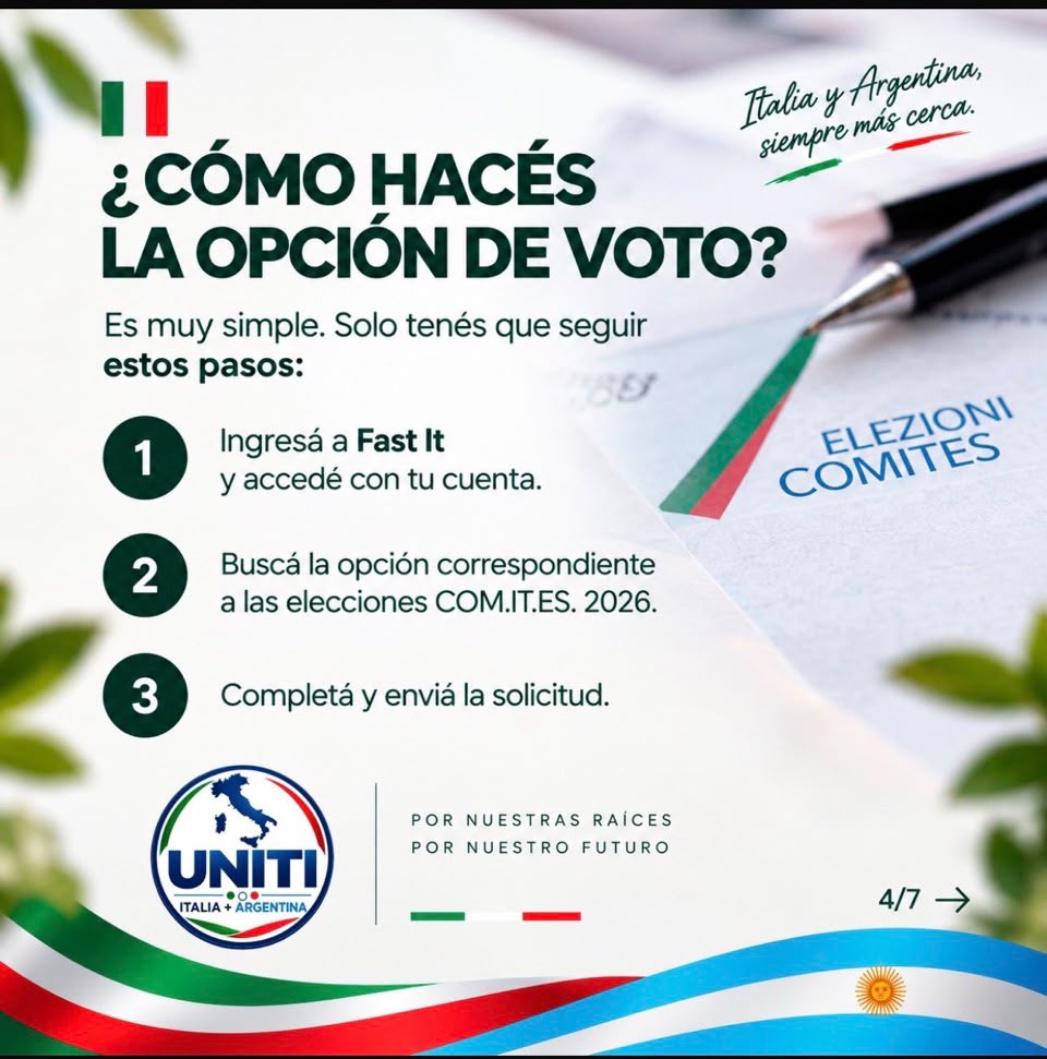 Infografía de UNITI: cómo hacer la opción de voto para las elecciones COM.IT.ES. 2026 en Fast It